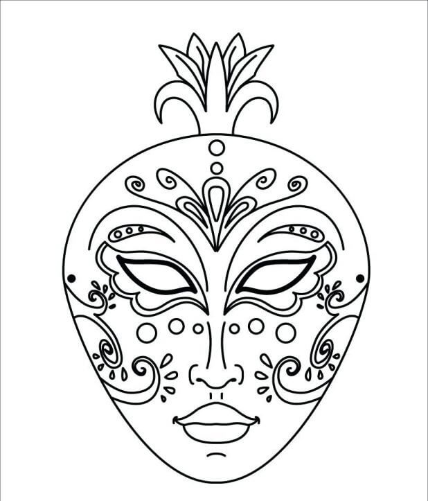 Free Printable Mardi Gras Coloring Pages