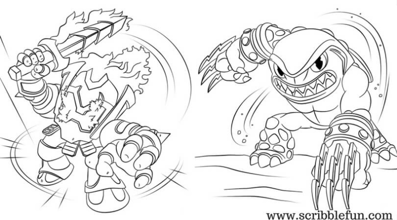 Download Free Printable Skylanders Coloring Pages - ScribbleFun