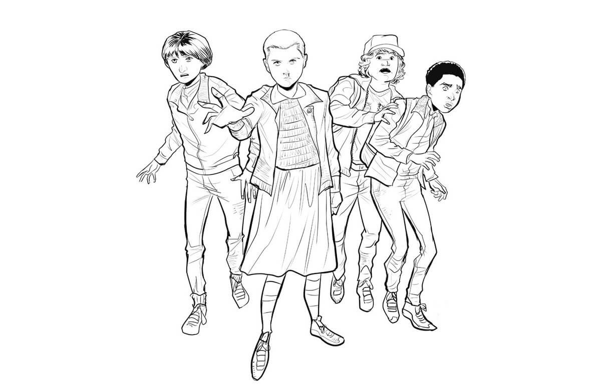 Eleven Stranger Things Coloring Pages Printable Coloring Pages