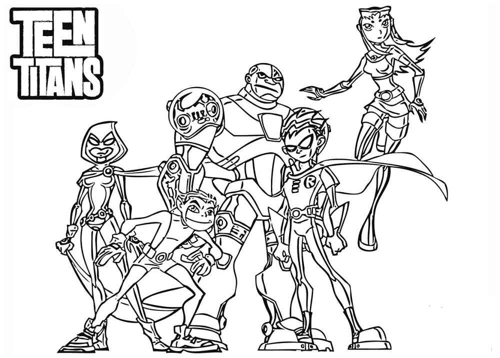 team titans coloring pages