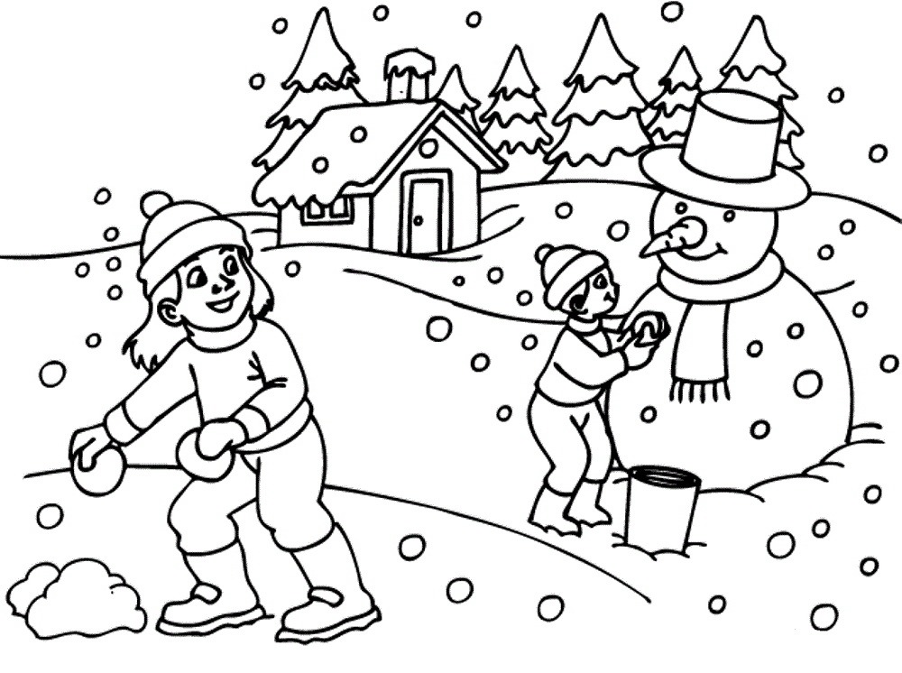 free printable winter coloring pages