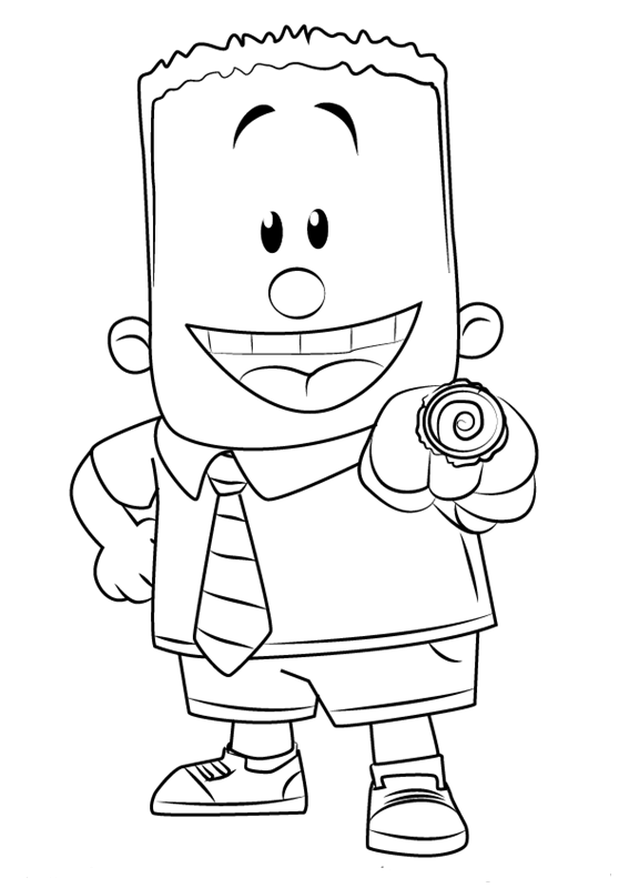 George Beard from Captain Underpants Coloring Page