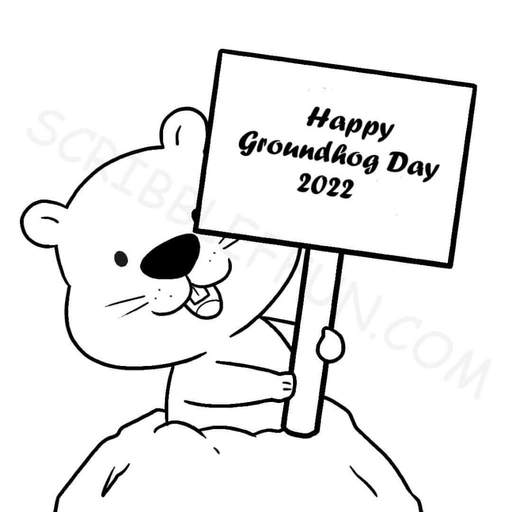 Groundhog day 2022 coloring pages