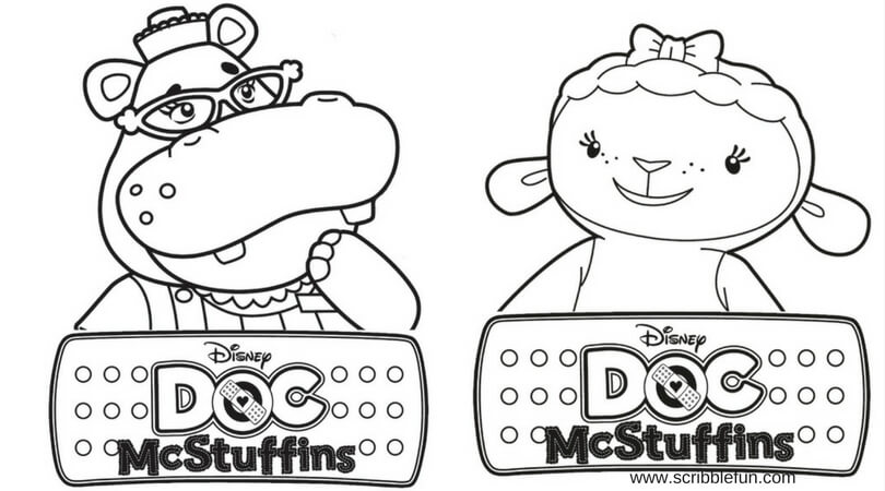 Hallie And Lambie Doc McStuffins Coloring Pages