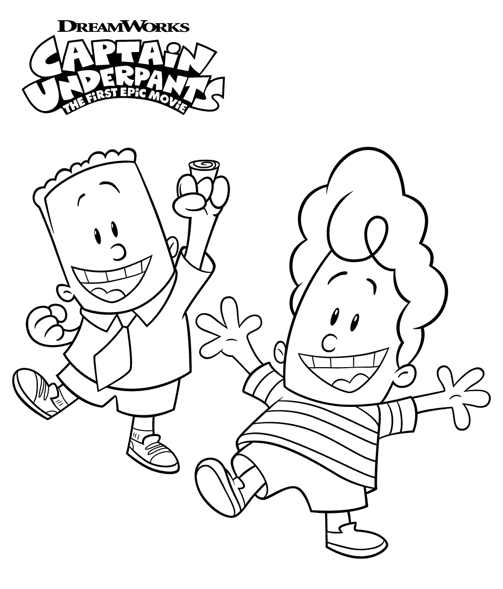 Harold And George Captain Underpants Coloring Pages