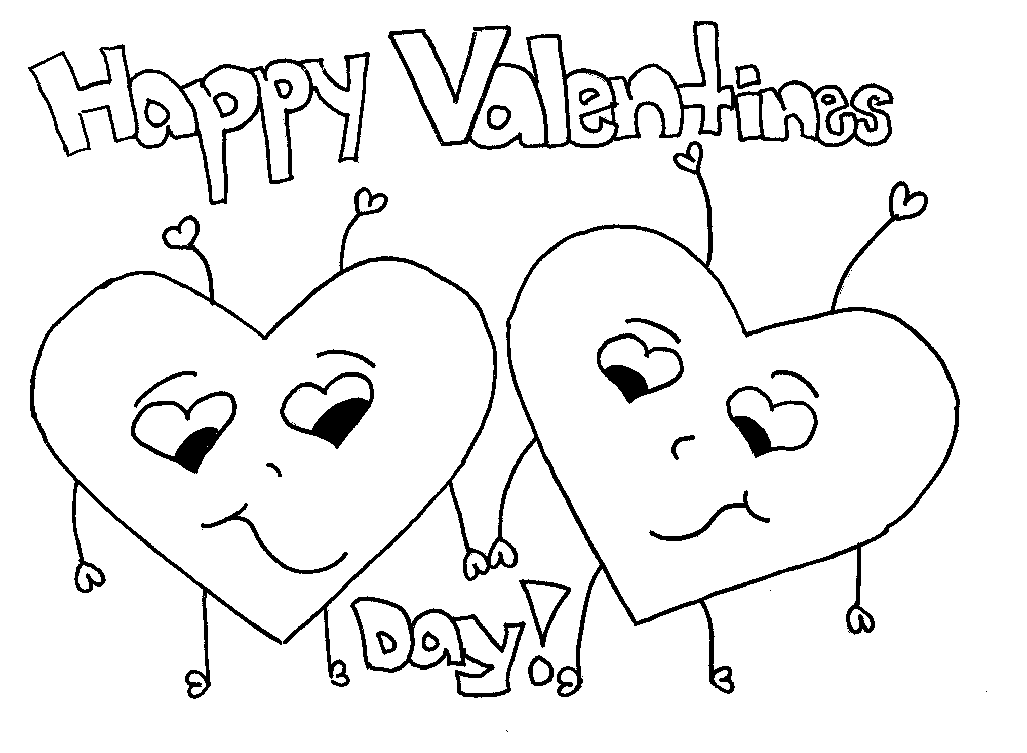 Hearts Valentines Day coloring pages