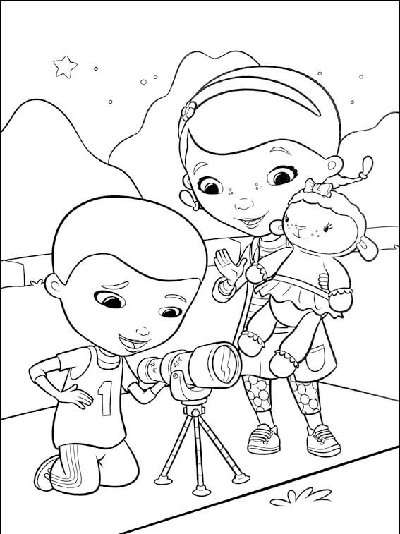 Henry And Doc McStuffins coloring page