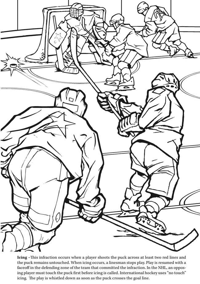 Ice hockey Winter Olympics Coloring Pages