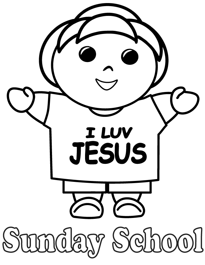 Jesus Sunday School Coloring Pages