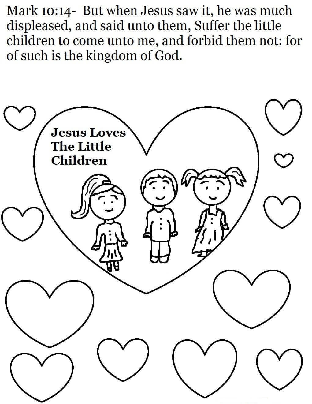 Jesus Sunday School Coloring Pages