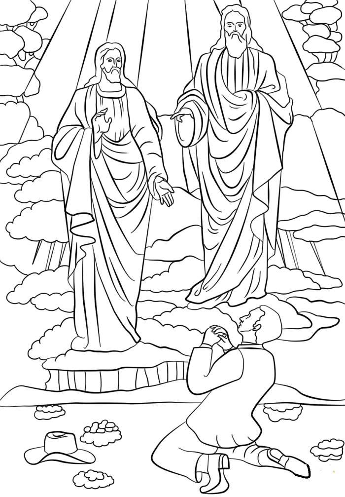 Joseph Smith First Vision LDS coloring pages