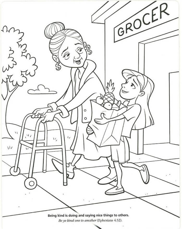 Kindness coloring page