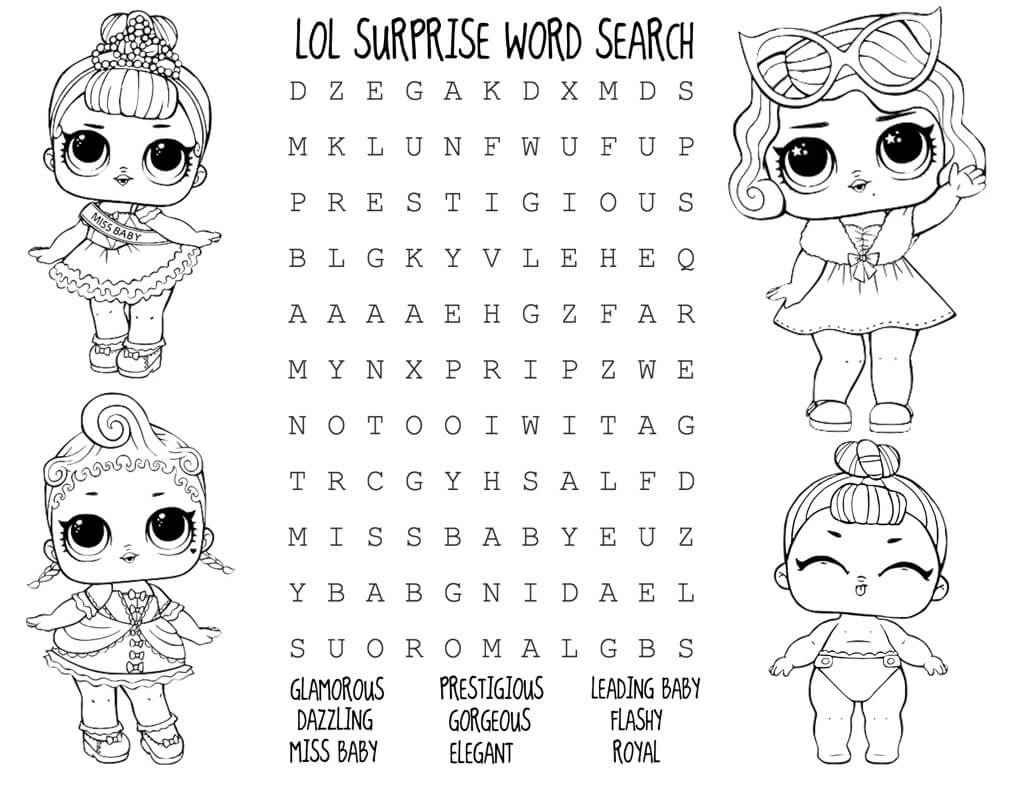 LOL Surprise Doll Activity Sheet