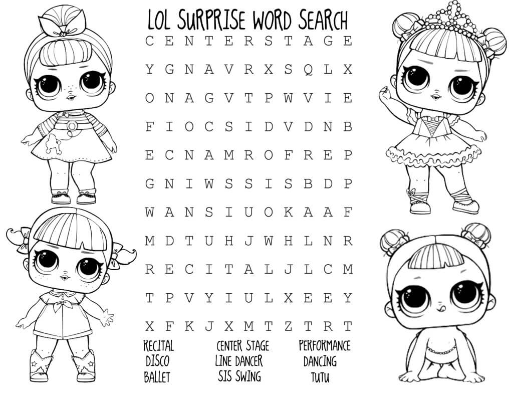 LOL Surprise Doll Activity Sheets