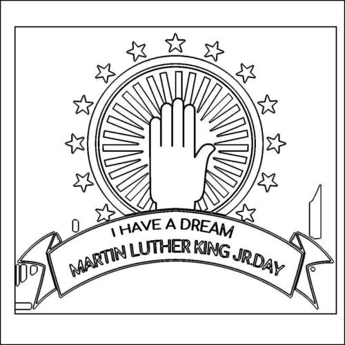 MLK day 2021 coloring page