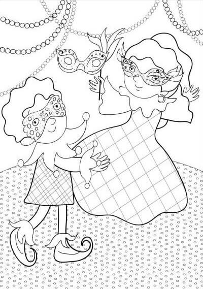 Mardi Gras Coloring Page For Kids