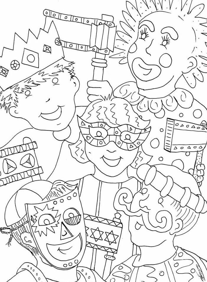 Printable Mardi Gras Coloring Pages