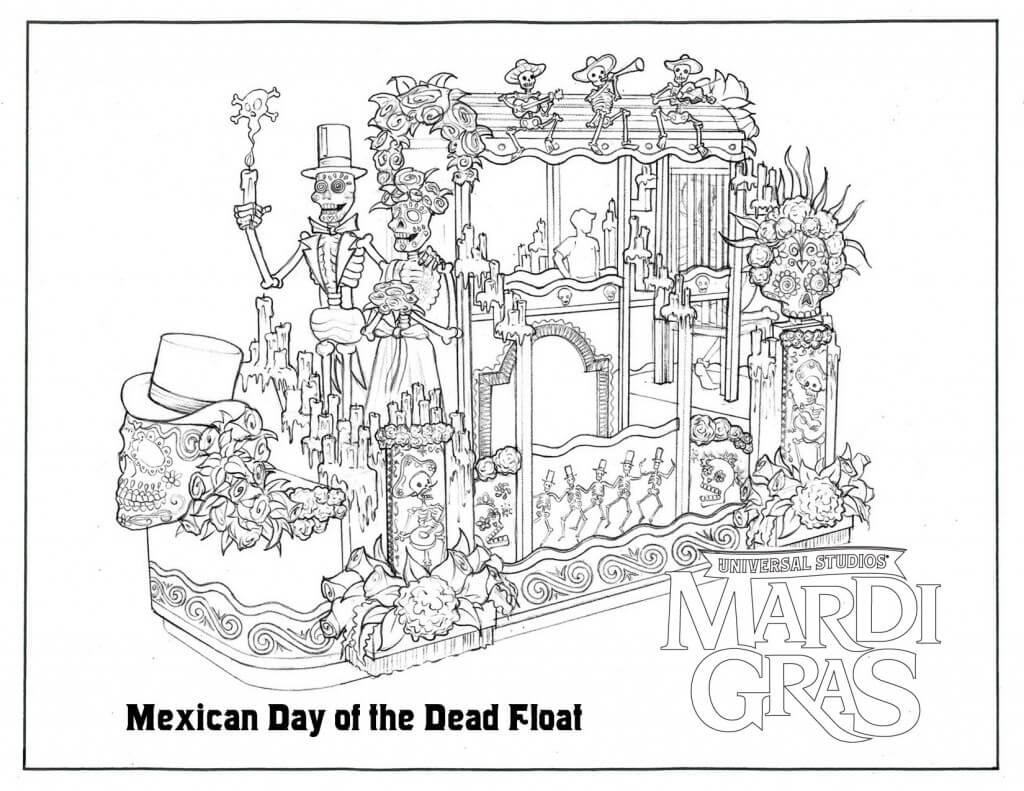 Mardi Gras Parade Coloring Pages