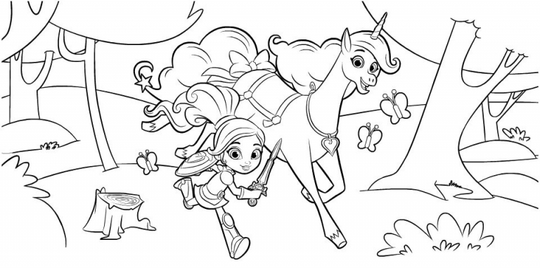Free Printable Nella The Princess Knight Coloring Pages