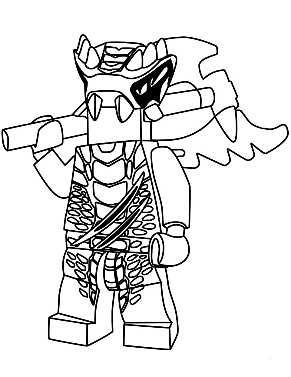 Ninjago Coloring Pages Lizaru