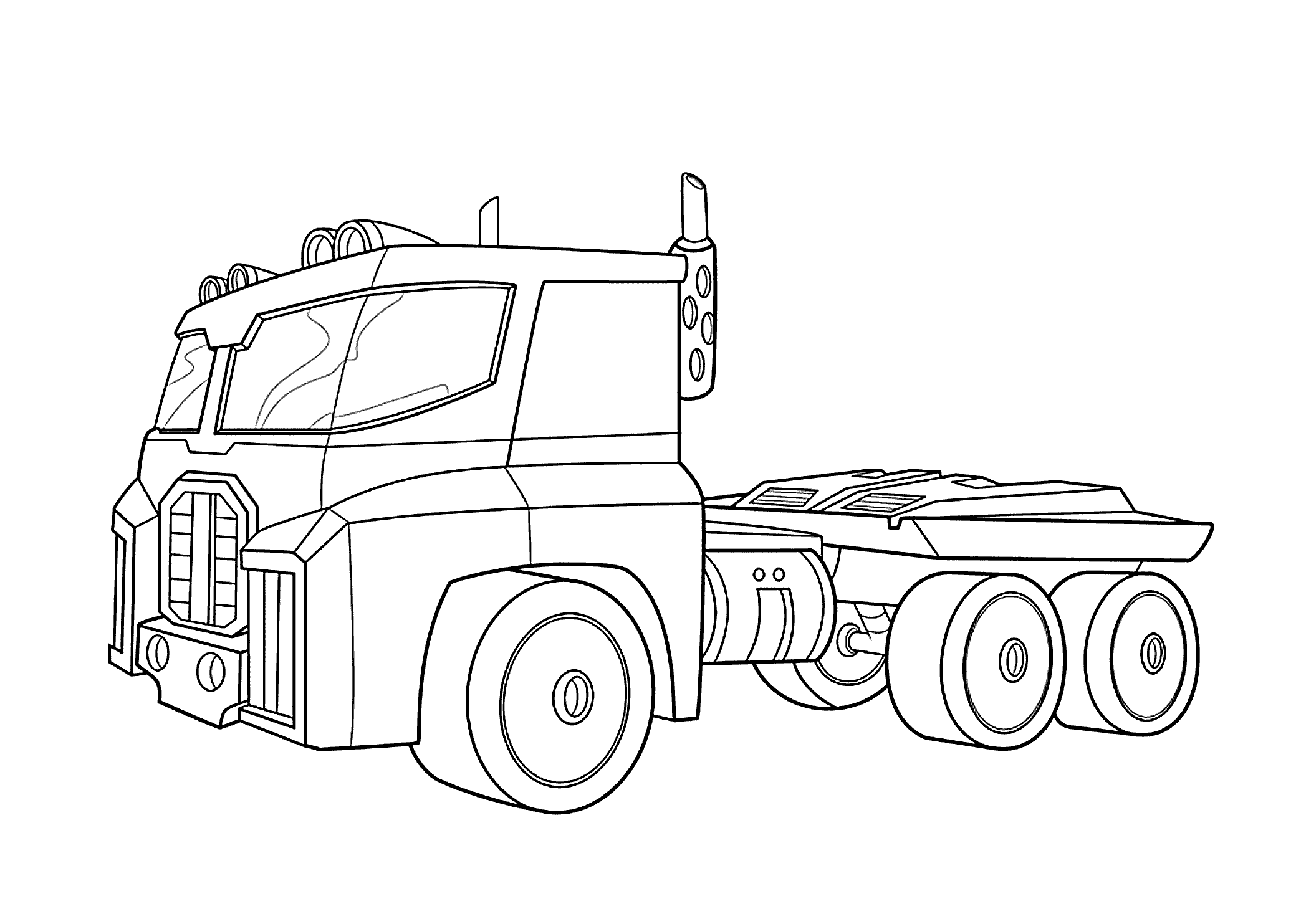 Optimus Prime Rescue Bots Coloring Pages