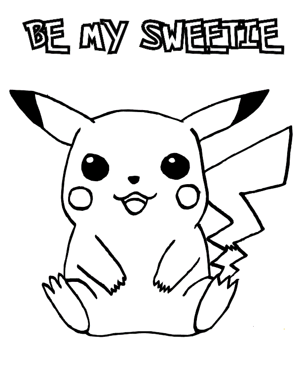 Pokemon Valentines Day coloring pages