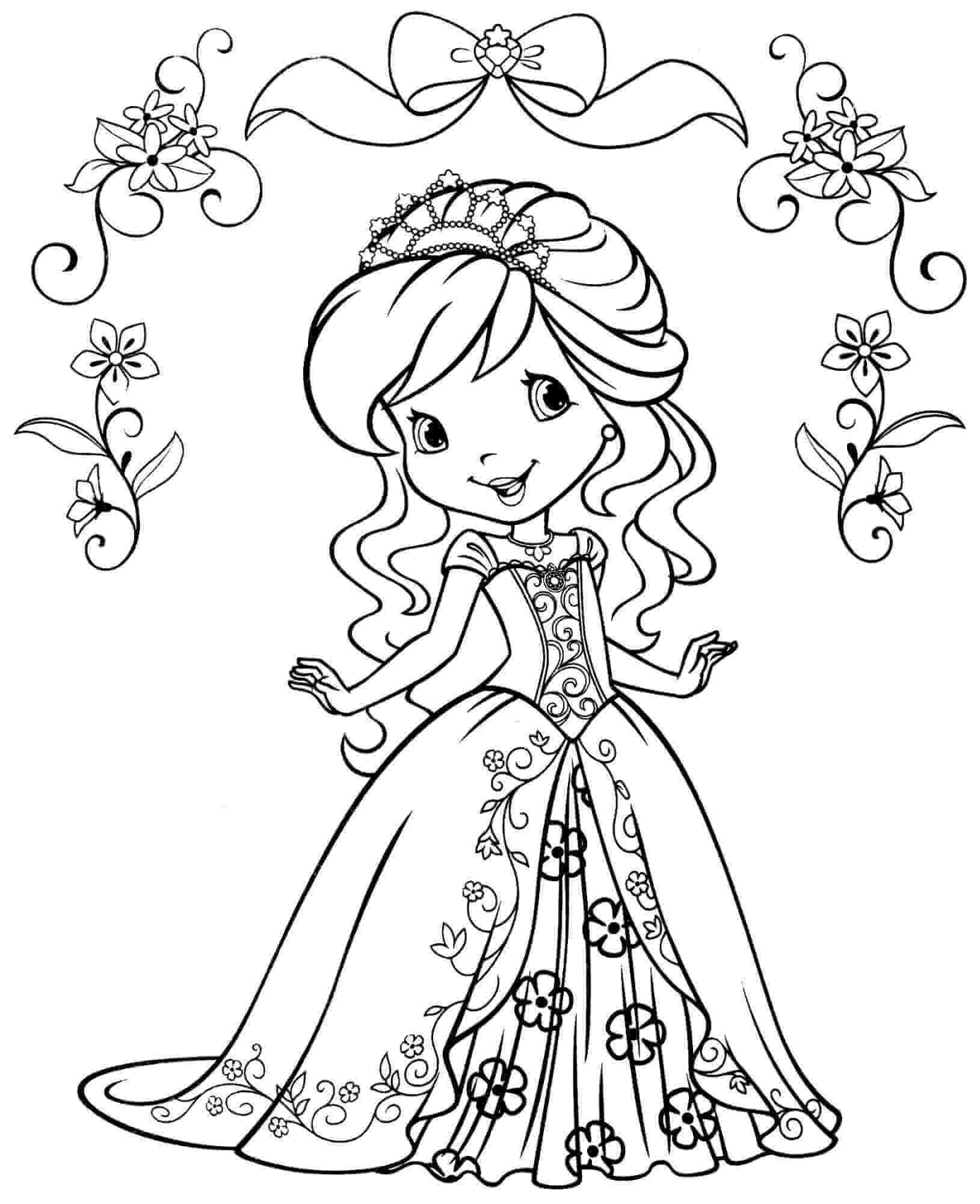 Princess Valentines Day Coloring pages printable