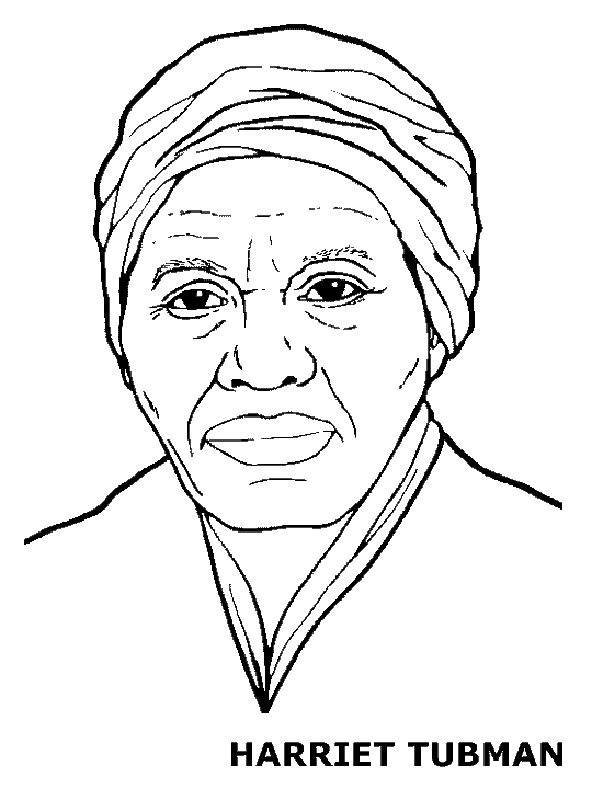 Printable Black Month Colouring Sheets Harriet Tubman