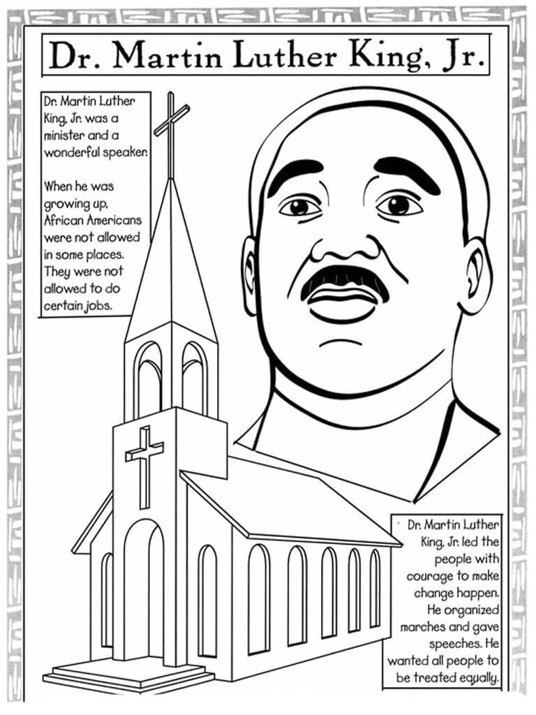 Mlk Printable Coloring Pages Printable World Holiday