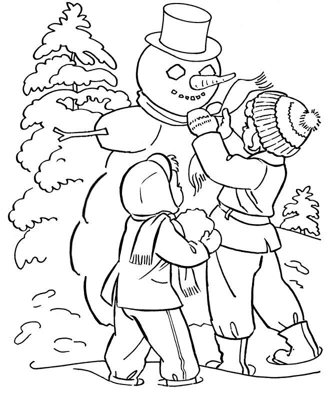 Printable Snowman Coloring Pages