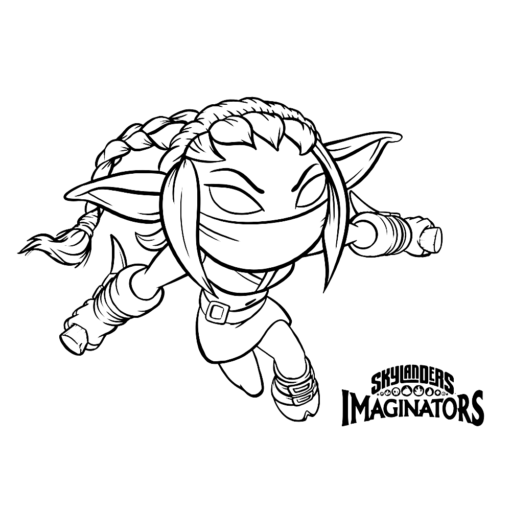 Printable Stealth Elf from Skylanders Coloring Pages