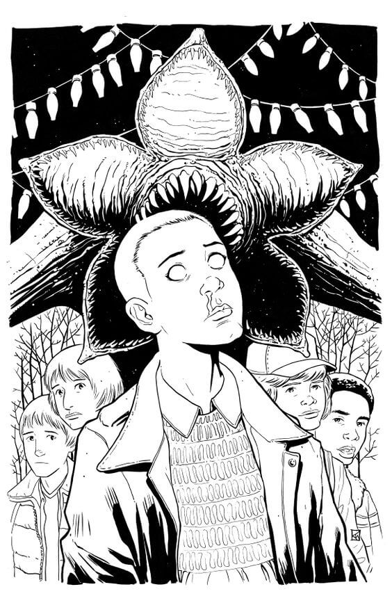 Printable Stranger Things Coloring Pages