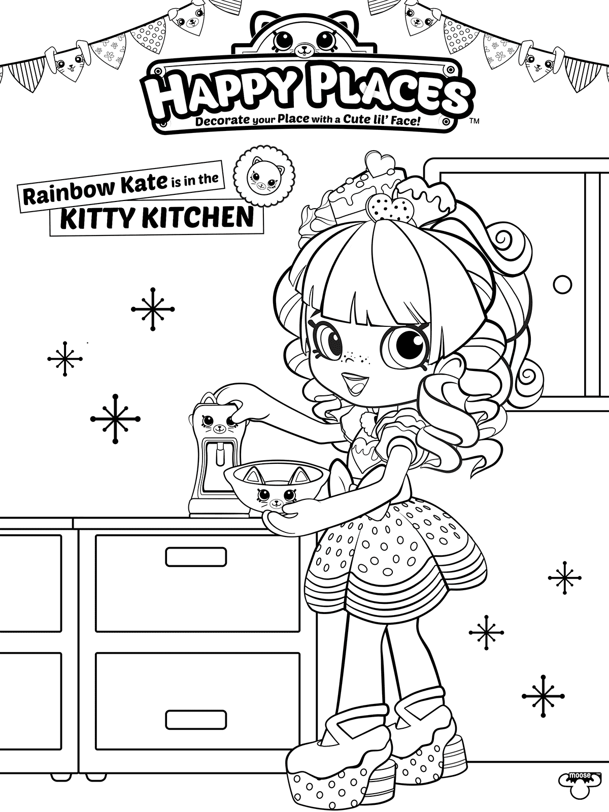 Rainbow Kate Shopkins Happy Places Coloring page