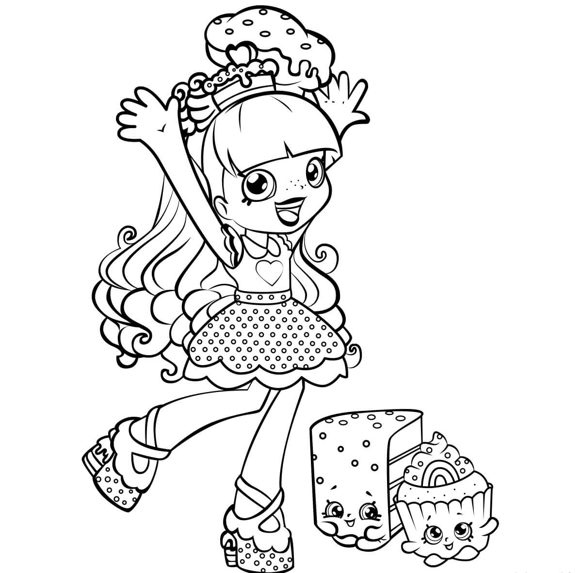 Rainbow Kate Shopkins Shoppies coloring pages