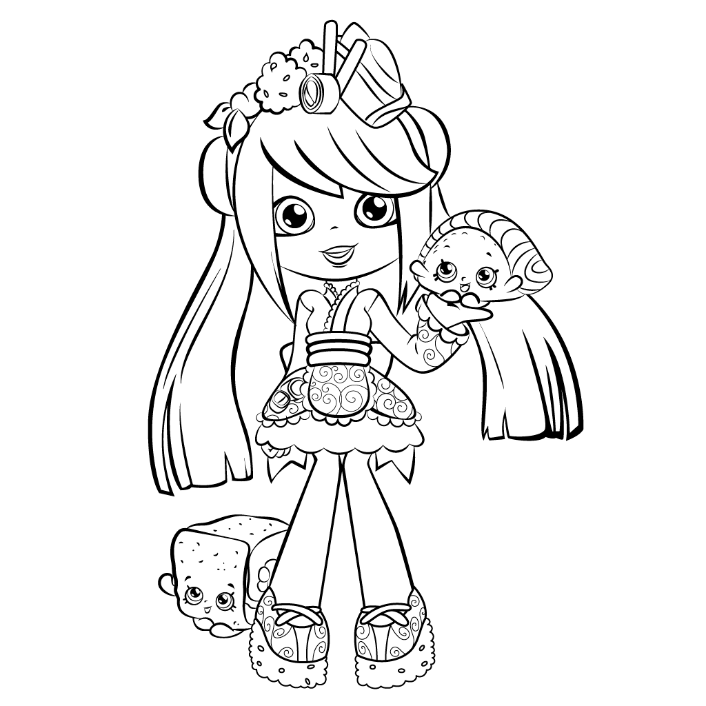 Sara Sushi Shopkins Shoppies coloring pages