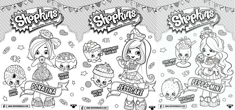 Shopkins Shoppies Coloring Sheet