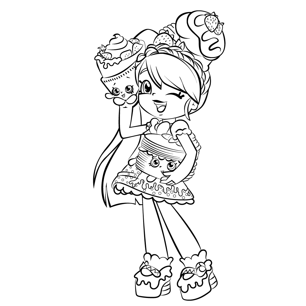 Shopkins Shoppies Pam Cake Coloring Pages