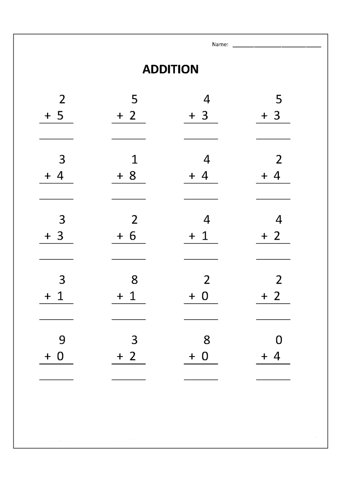 free printable kindergarten math worksheets