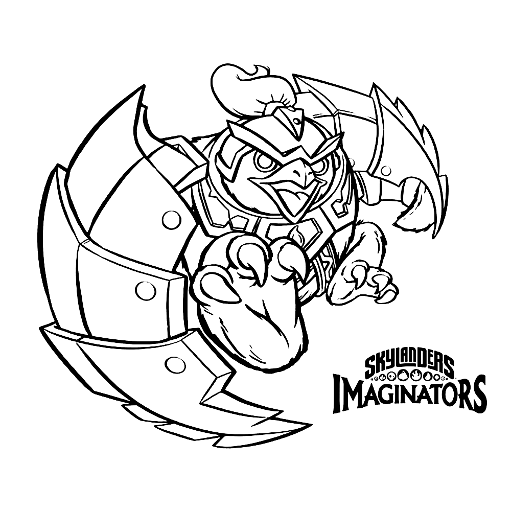 Skylanders Coloring Pages Master King Pen