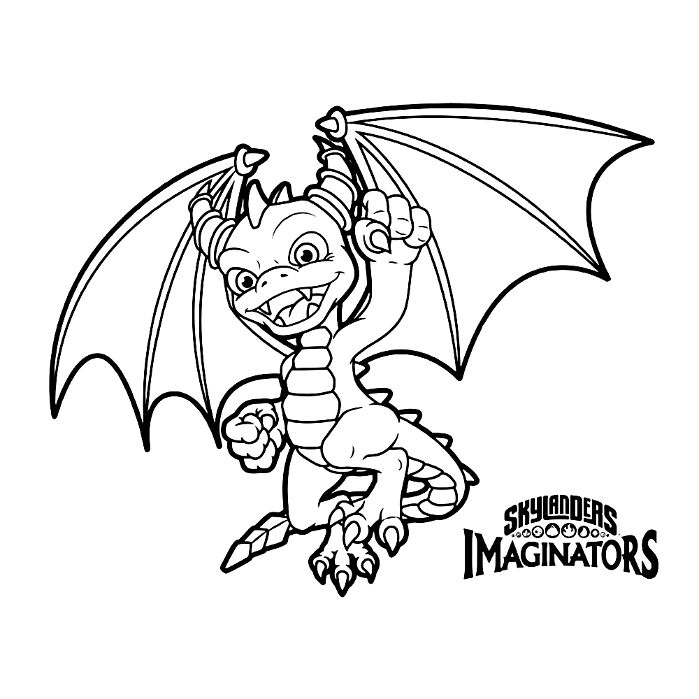 Skylanders Coloring Pages Spyro