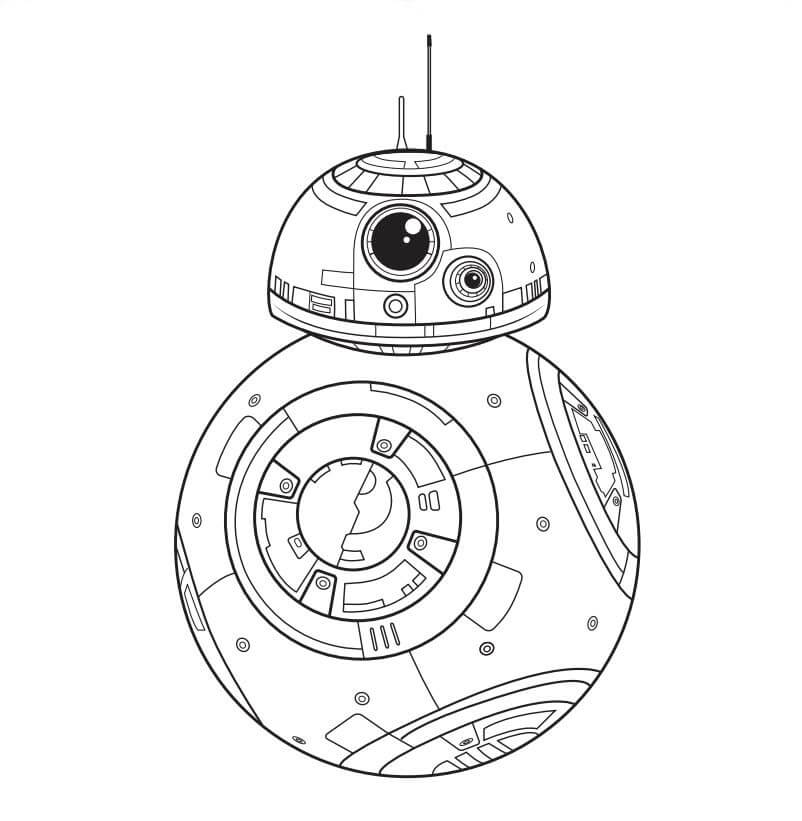 Star Wars The Last Jedi STAR WARS BB8 Coloring Page