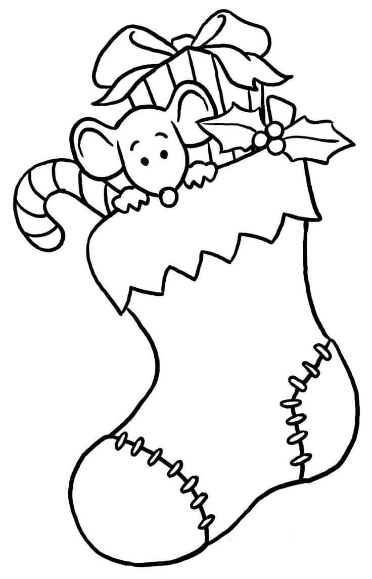 Stockings Winter Coloring Pages