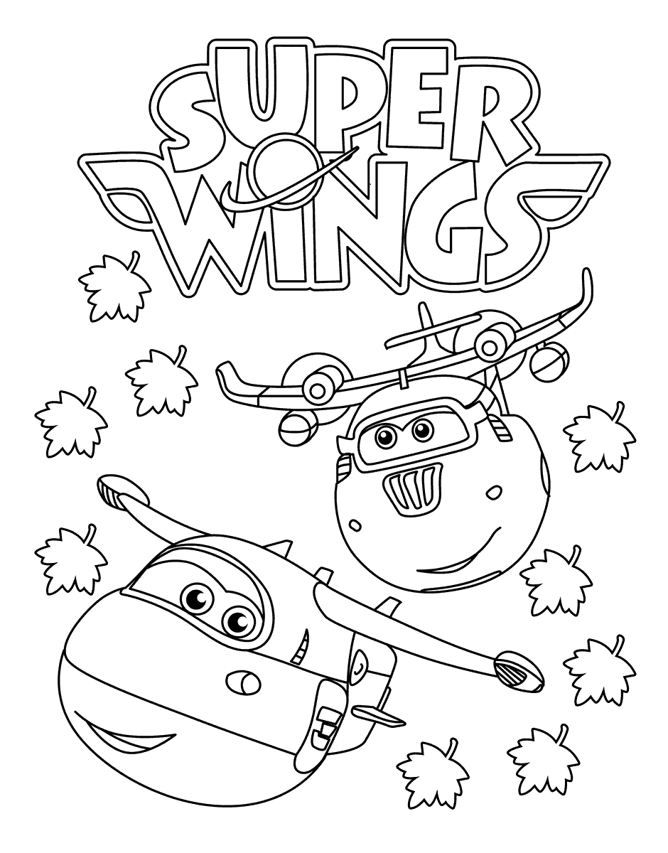 Ausmalbilder Super Wings Wings Jett Robot Coloring Gratuit Imprimé