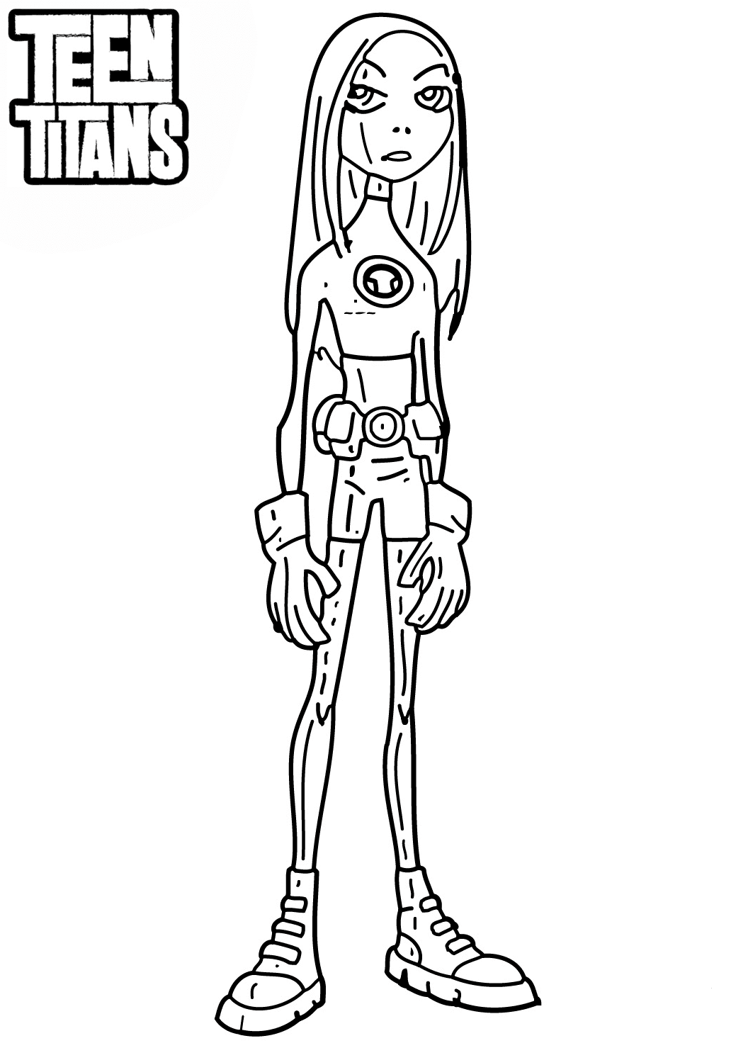 Teen Titans Coloring Page terra