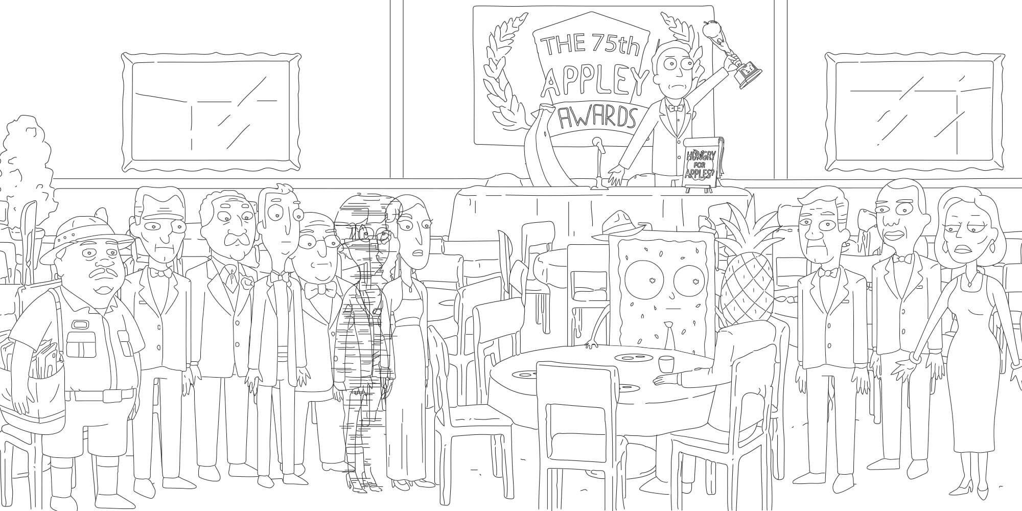 The Appley Awards Rick And Morty Coloring Pages