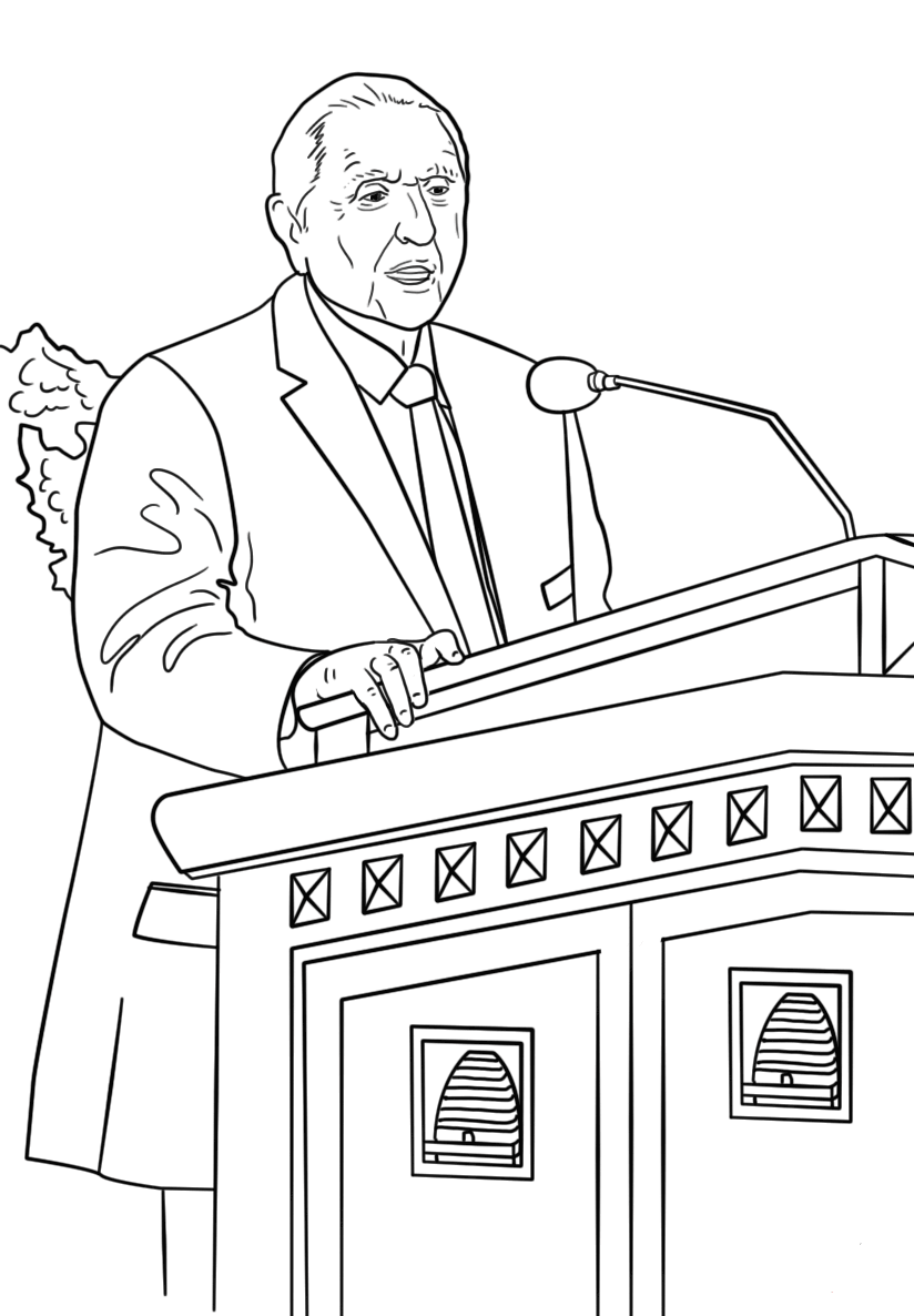 Thomas S Monson LDS coloring pages