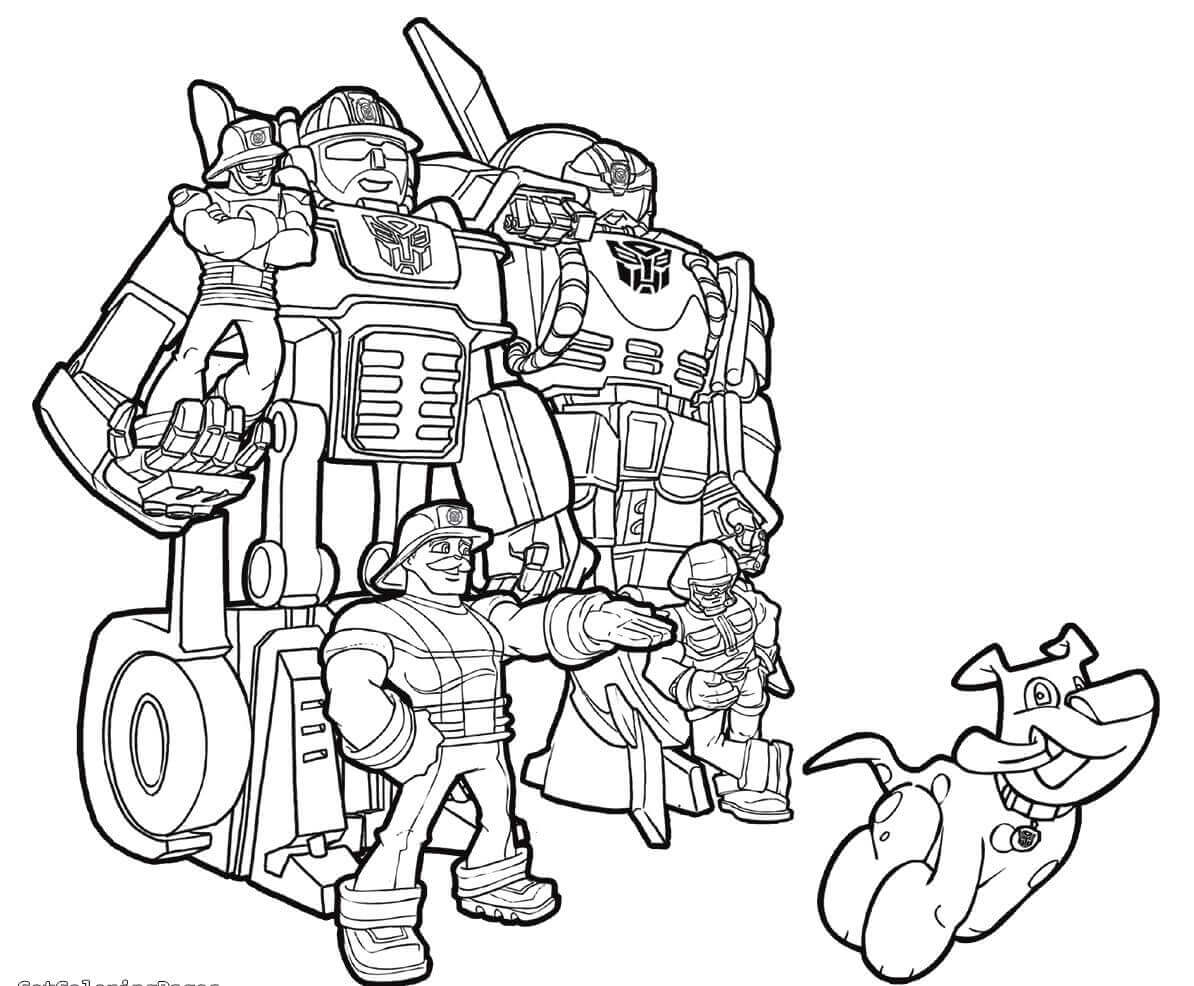 Transformers Rescue Bots Chase And Heatwave Coloring Page