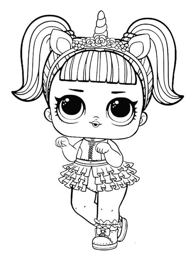 Coloriage Licorne Lol Doll