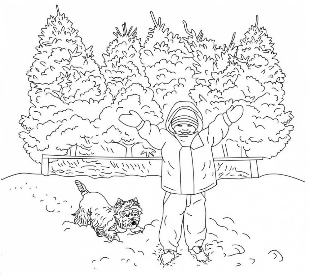 Winter Coloring Pages Free PDF