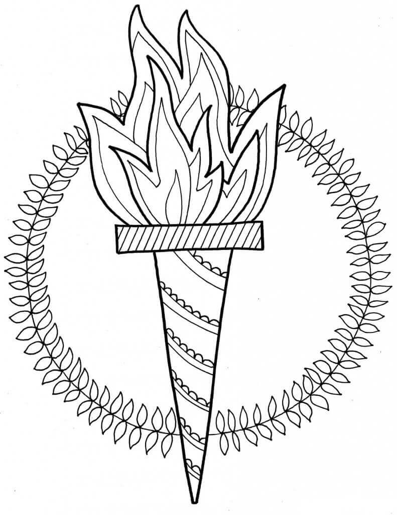 Winter Olympics Torch Coloring Pages Free Printable, winter olympics coloring pictures, winter olympics 2018 coloring images printable